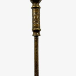 19th century large iron harbi with engraved handle decoration
