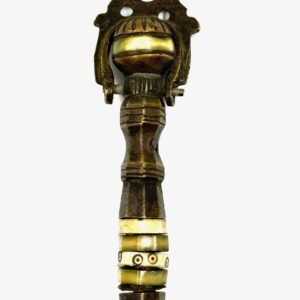 19th century bronze harbi tongs with decorative bone handle details