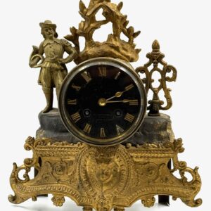 19th century French gilded bronze antique clock collectible
