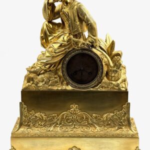 19th century French gilded bronze collectible antique clock