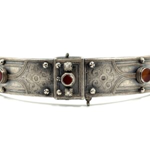 Traditional 19th century Turkish belt with agate stones