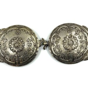 Collectible Greek traditional silver belt buckle