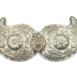19th century traditional silver belt buckle