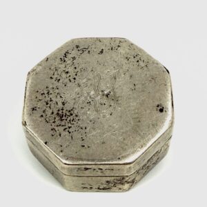 925 silver round small collectible box with maker hallmark