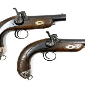 Pair of 19th century muzzle-loading percussion pistols